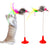 Cat Interactive Toy Stick Feather Wand With Small Bell Mouse Cage Toys Plastic Artificial Colorful Cat Teaser Toy Pet Supplies